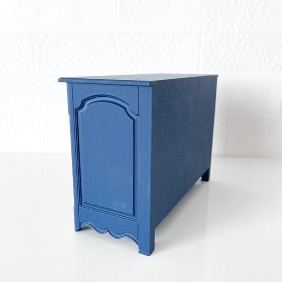 Barbie Miniature Dollhouse Navy French Cabinet Sideboard 1:6 Scale 3D Printed - Picture 3 of 6